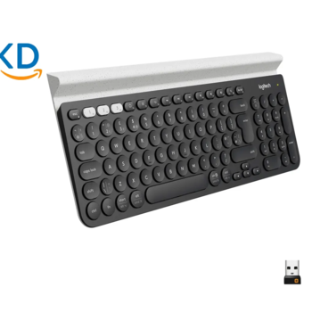 کیبورد بی سیم Logitech K780 - رنگ Dark Grey/White
