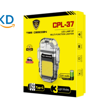 فندک الکتریکی شارژی توبیز CPL-37 ، شفاف ، ضد آب
