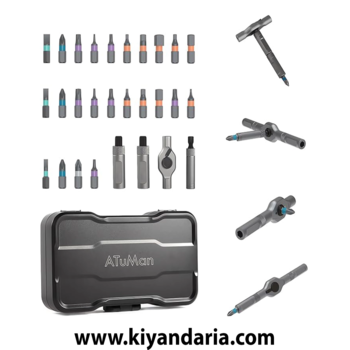 ست پیچ گوشتی جغجغه ای 24تایی برند ATuMan