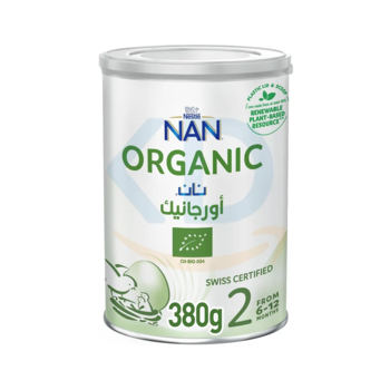 شیر خشک Nestlé NAN Stage 2 ارگانیک مناسب نوزادان 6 تا 12 ماه – 380 گرمی