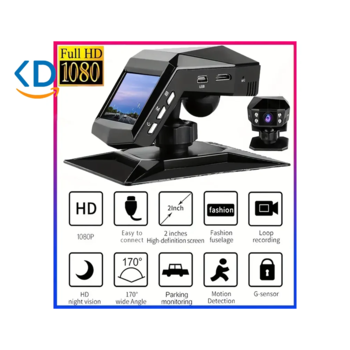 دوربین ثبت وقایع خودرو 1080P FHD با صفحه نمایش LCD و دید در شب
