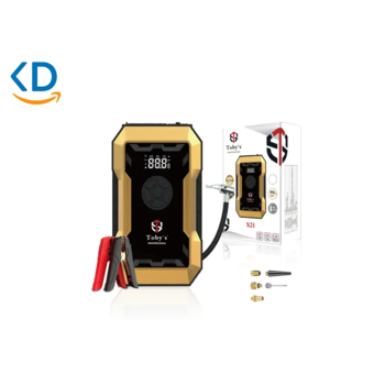 جامپ استارتر و پاوربانک خودرو Toby X21 با کمپرسور و ظرفیت 10000mAh