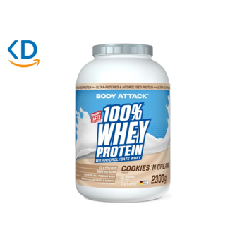پروتئین وی هیدرولیزه Body Attack 100٪ – طعم کوکی و خامه