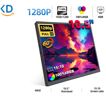 مانیتور قابل حمل ZSUS مدل 10.5 اینچ با رزولوشن 1280P و پشتیبانی کامل از sRGB