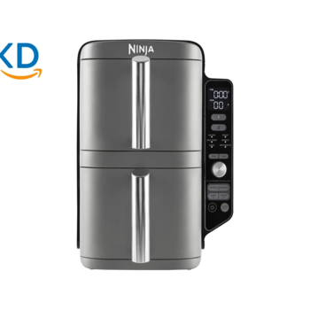 سرخ‌ کن بدون روغن نینجا Double Stack XL – مدل SL400ME دو کشو عمودی، ظرفیت 9.5 لیتر، 6 برنامه پخت
