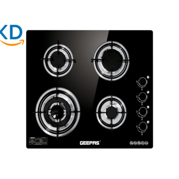 اجاق گاز صفحه‌ ای 4 شعله جیپاس Geepas GK4410 - شیشه سکوریت و فندک اتوماتیک