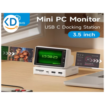 مانیتور مینی 3.5 اینچ Hagibis با نمایشگر IPS و AIDA64