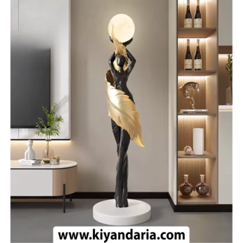 تندیس دکوراتیو با پر انتزاعی مدل Modern HomeDecor سایز بزرگ