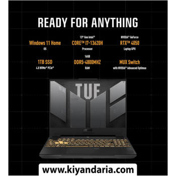 لپ تاپ 15.6 اینچ مدل TUF F15 FX507VU ظرفیت 1 ترابایت - استوک