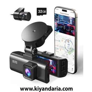 دوربین خودرو مدل REDTIGER F7NP با ضبط دوگانه جلو و عقب با کیفیت 4K