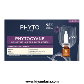 سرم ضد ریزش موی زنانه Phyto مدل Phytocyane بسته 12 عددی 5 میلی لیتری