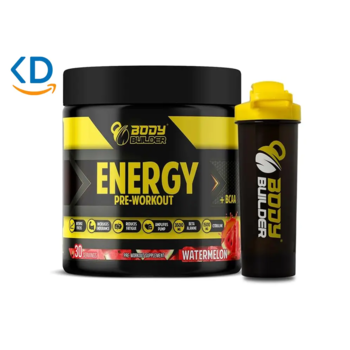 مکمل Body Builder Energy Pre-Workout + BCAA طعم هندوانه - 340 گرم (شیکر رایگان)