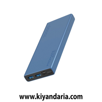 پاوربانک باتری پریمیوم دوگانه  Promate 10000mAh Bolt-10 (آبی رنگ)
