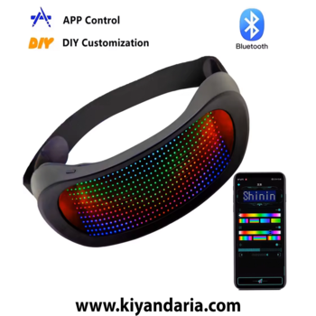 عینک نورانی هوشمند چند زبانه LED بلوتوثی کنترل اپ