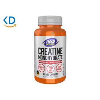 مکمل کراتین مونوهیدرات NOW Sports Nutrition  – {120 کپسول}