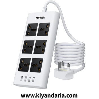 چند راهی برق 6 پریز مدل TOPERK