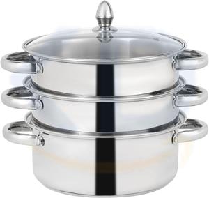بخارپز 3 طبقه Delcasa مدل DC2931 استیل سازگار با القایی – ظرفیت 4 لیتر