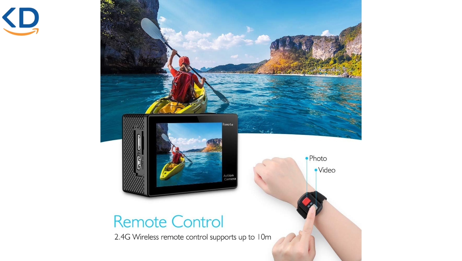 دوربین فیلمبرداری اکشن و ورزشی زیرآبی AKASO EK7000 4K25FPS با ریموت مچی