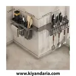 ارگانایزر چندمنظوره ی آشپزخانه با طراحی تاشو و نصب دیواری، نمای کلی