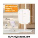 آینه آرایشی شارژی قابل حمل مدل Uoexziyi با چراغ LED و صفحه لمسی و چرخش 720 درجه (سفید)، نمای جزئی