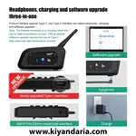 دستگاه ارتباطی بلوتوثی برای کلاه موتور سیکلت EJEAS V6 PRO. نمای کلی
