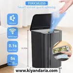 سطل زباله هوشمند EURCRBU مدل 20 لیتری با سنسور حرکتی و درب اتوماتیک - طوسی نمای کلی