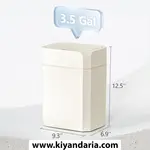 سطل زباله هوشمند دو عددی ELPHECO با درب و حسگر حرکتی، ظرفیت 13.2 لیتر نمای ابعاد