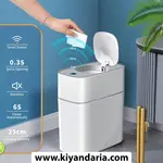 سطل زباله هوشمند JOYBOS مدل Slim با درب اتوماتیک و طراحی باریک - سفید نمای نزدیک