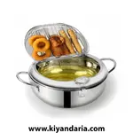 سرخ کن عمیق استیل ضدزنگ سبک ژاپنی با درب و دماسنج، نمای اصلی