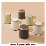 سطل زباله هوشمند Blue Coral مدل QY-G19-12 با سنسور اتوماتیک - سفید نمای دور