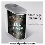 سطل زباله خانگی 10 لیتری VIE LENTE با درب فشاری نمای داخلی