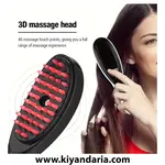 شانه ماساژ برقی 2 در 1 با بطری اپلیکاتور و لرزش 3 حالته، با نور آبی و قرمز برای مراقبت از پوست سر، نمای دور