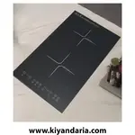 اجاق برقی توکار دو شعله SAINTCIAGA مشکی نمای بالا