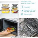 ست 8 عددی ظرف شیشه ای نگهداری غذا Vtopmart مدل SVM0601005-خاکستری کاتالوگ