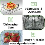 ظرف نگهدارنده غذای شیشه ای Greener Home با درب بامبو بسته 4 عددی نمای کلی