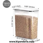 ست 4 عددی ظرف نگهدارنده غلات Vtopmart مدل 4L با درب قفل دار – مشکی نمای کلی