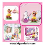 کیت نقاشی دخترانه یونیکورن PlumoToys-صورتی، نمای جزئی