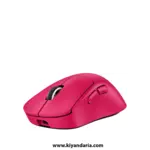 ماوس گیمینگ بی سیم Logitech PRO 2 LIGHTSPEED صورتی.نمای کنار