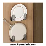 ست دو عددی قلاب آویز دیواری چوبی، نمای نزدیک