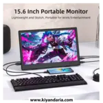 مانیتور قابل حمل 15.6 اینچ Justthink مدل FHD 1080P نمای روبرو