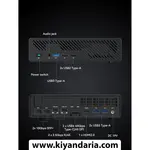 مینی کیس MINISFORUM مدل MS-01 S1390 با پردازنده Intel Core i7-13700، حافظه 32 گیگابایت DDR5، حافظه داخلی 1 ترابایت NVMe SSD نمای پورت ها