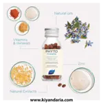 مکمل تقویتی مو و ناخن Phyto Phytophanère بسته 120 عددی - حاوی زینک، ویتامین B6 و بیوتین نمای مواد سازنده
