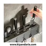 ارگانایزر دیواری آشپزخانه پریمیوم از جنس فولاد کربنی، نمای نزدیک