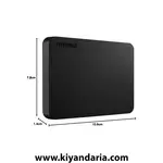 هارد اکسترنال توشیبا مدل Canvio Basics USB 3.0 ظرفیت 2 ترابایت - مشکی نمای ابعاد