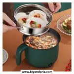 پلوپز و قابلمه برقی چندکاره HOMEFISH مدل 1/5 لیتری مناسب 1 تا 2 نفر(سبز) نمای بالا