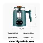 کتری برقی شیشه ای 1000میلی لیتری با اسپر بخار اتوماتیک و فیلتر سلامت، نمای جزئی