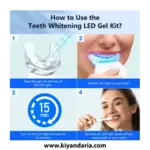 کیت سفید کننده دندان Fairywill مدل L6 همراه با ژل 22٪ و نور LED مخصوص دندان ‌های حساس نمای کاربرد
