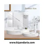 آینه آرایشی چراغ دار با طراحی سه تایی و کنترل لمسی-سفید، نمای جزئی