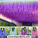 گل مصنوعی ویستریا 12 تایی - تزئینات آویز عروسی، دکوراسیون خانه. نمای اصلی