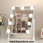 آینه آرایشی COOLBABY با 9 لامپ LED قابل تنظیم نور. نمای اصلی
